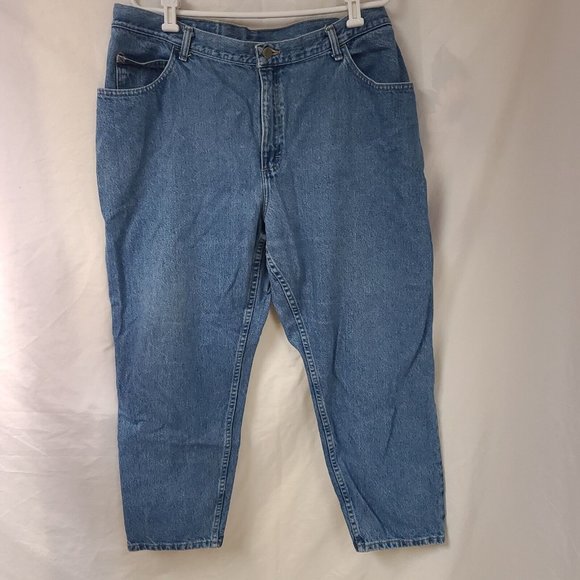 Riders Womens 20W P Straight Leg Med Wash 5 Pocket High Waist Denim Jeans 38x28 - Picture 3 of 9